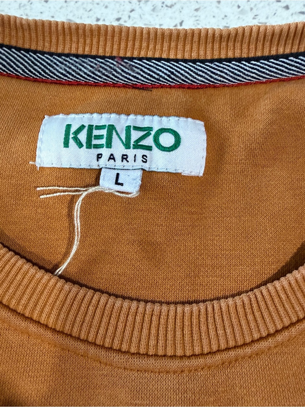 KENZO Paris Tiger Embroidered Crewneck Sweatshirt Brown Large/Unisex - Picture 3 of 6